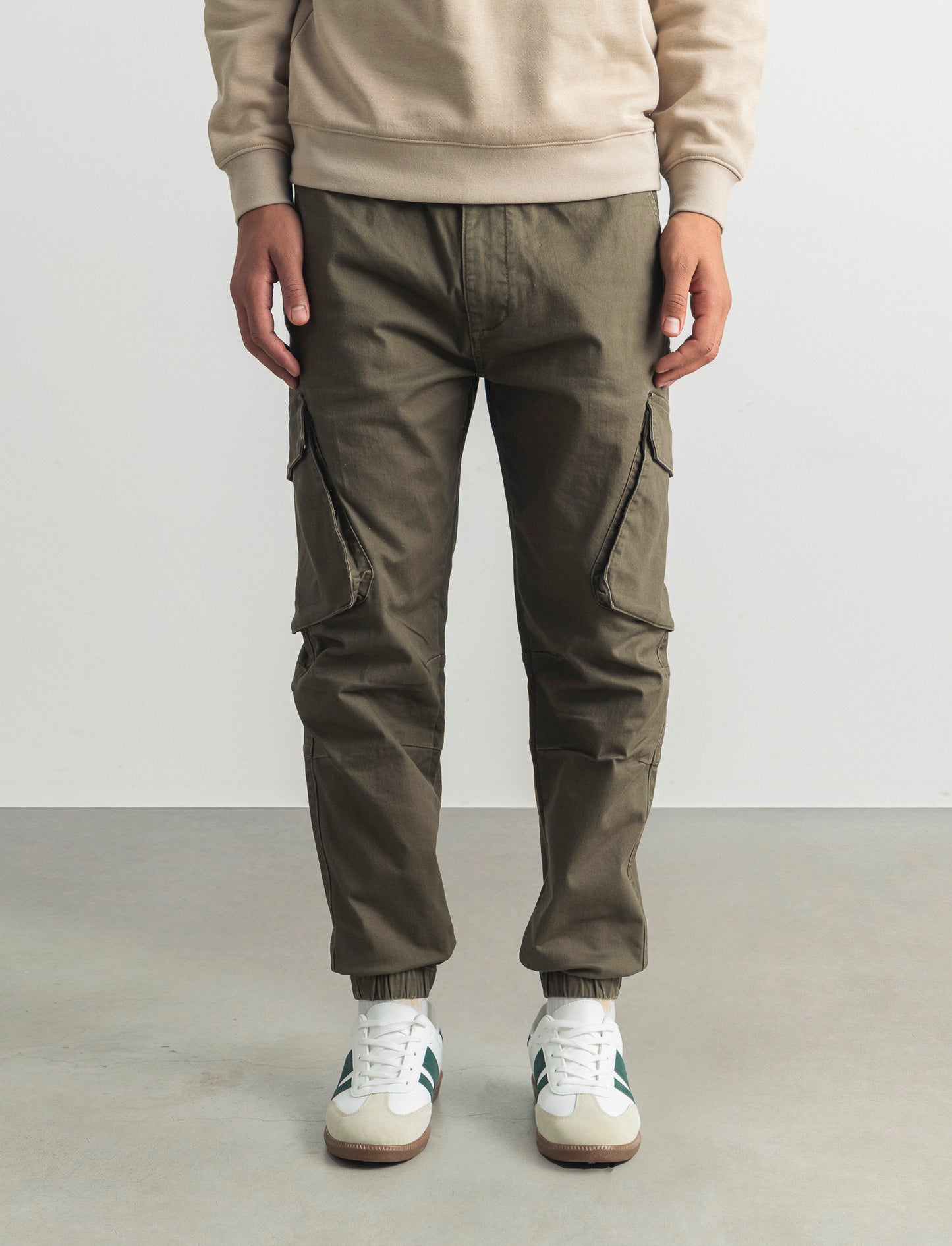 PANTALONI CARGO FIT - Verde kaki
