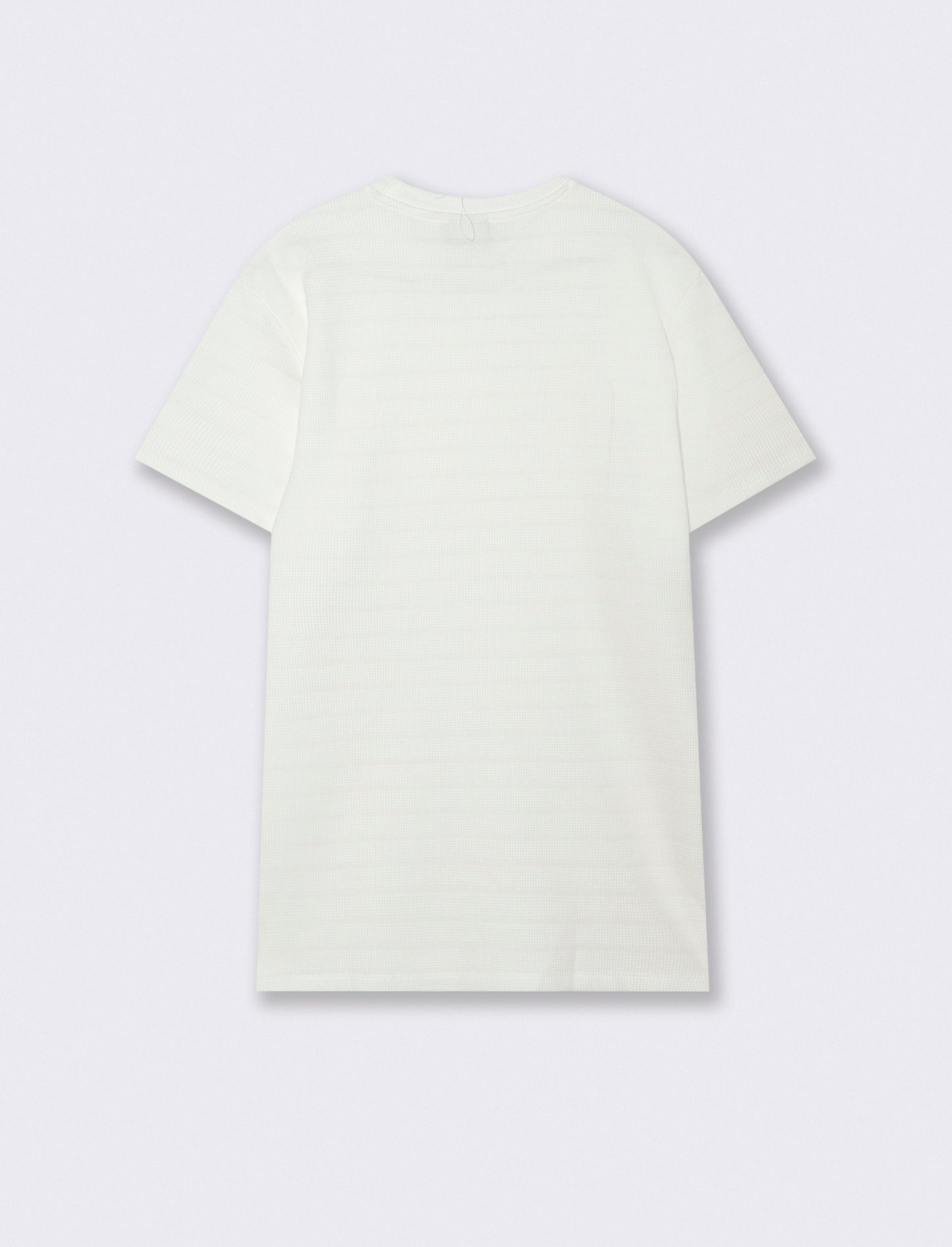 T-SHIRT  IN WAFFLE  JACQUARD REGULAR FIT - Bianco