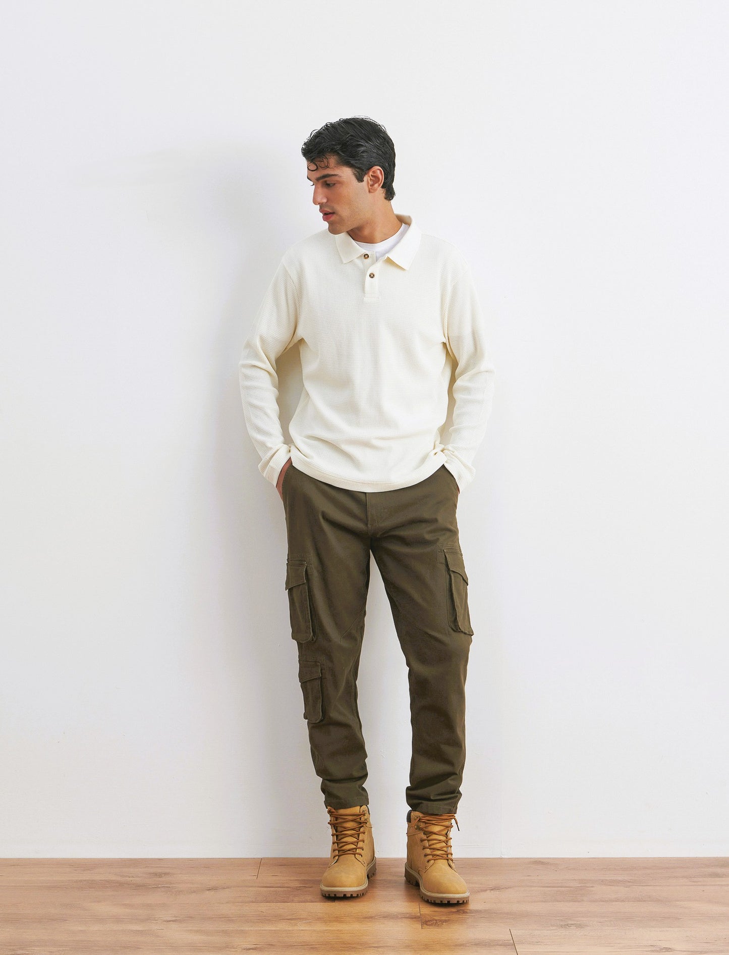 PANTALONI CARGO FIT - Verde kaki