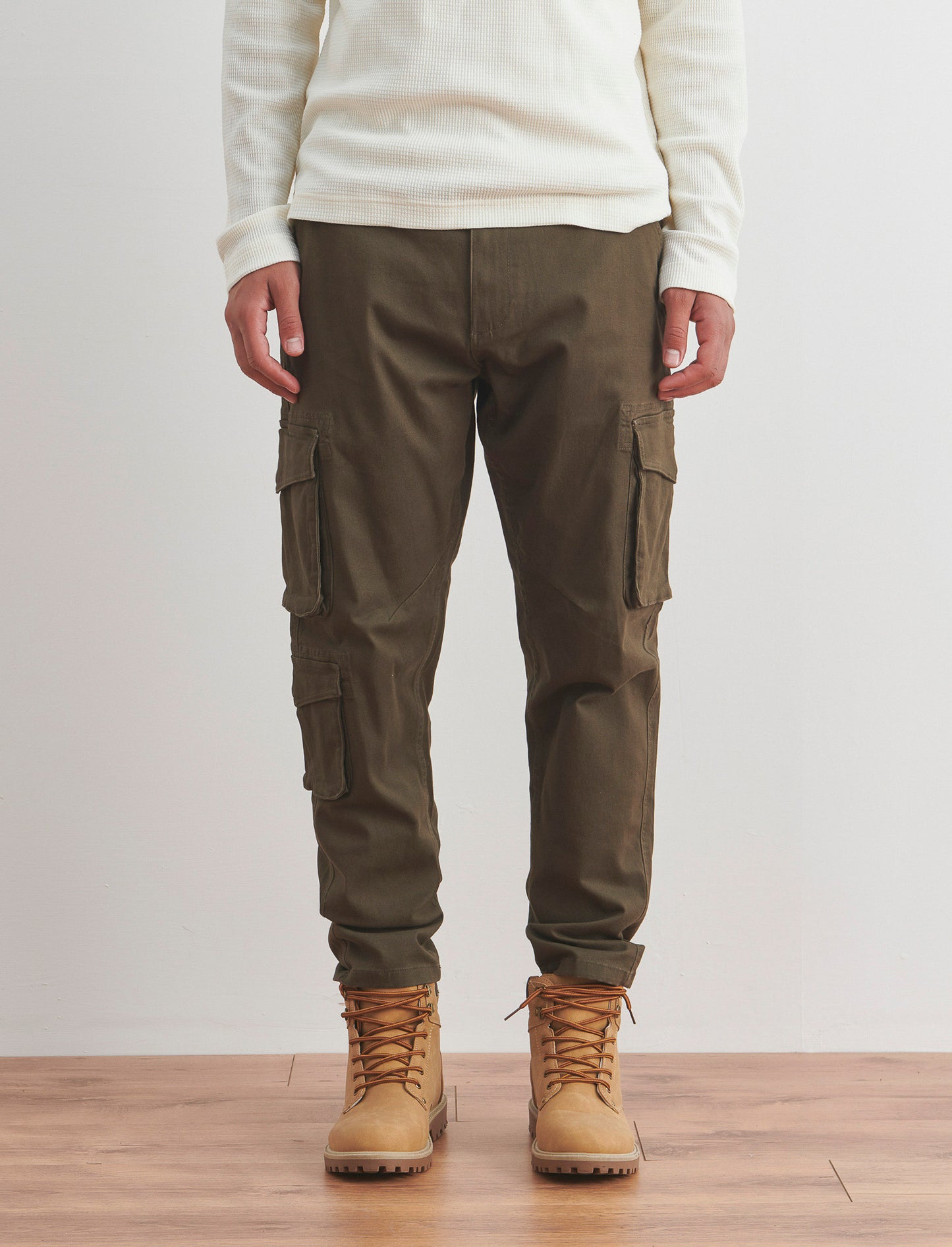 PANTALONI CARGO FIT - Verde kaki