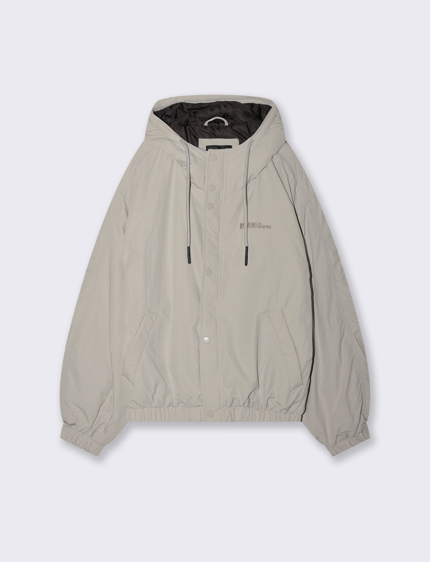 GIUBBOTTO TECNICO CON CAPPUCCIO BOXY FIT - Grigio ghiaccio