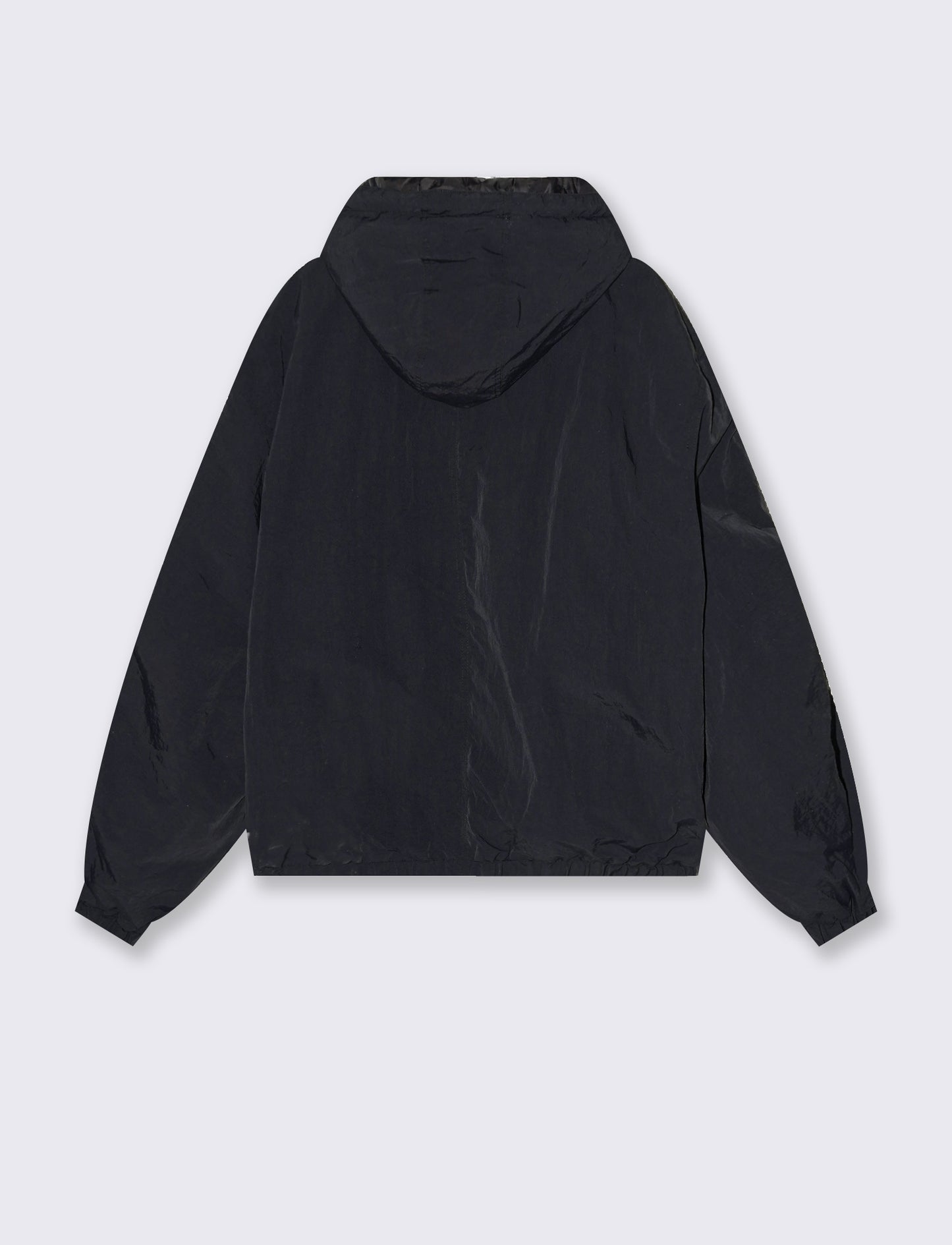 GIUBBOTTO TECNICO CON CAPPUCCIO BOXY FIT - Nero