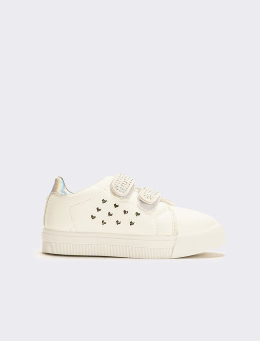 Sneakers con strappi da bambina - Bianco