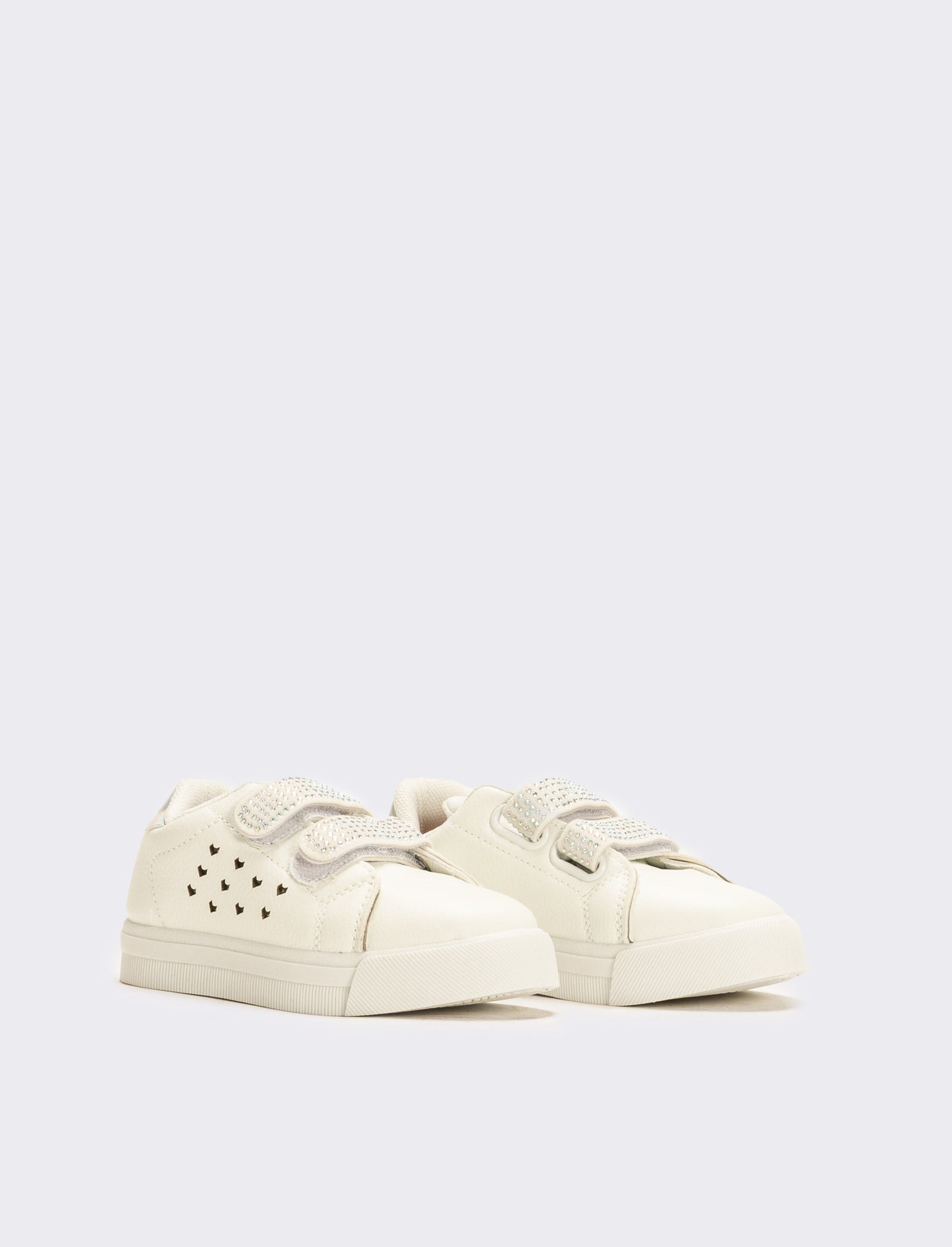 Sneakers con strappi da bambina - Bianco