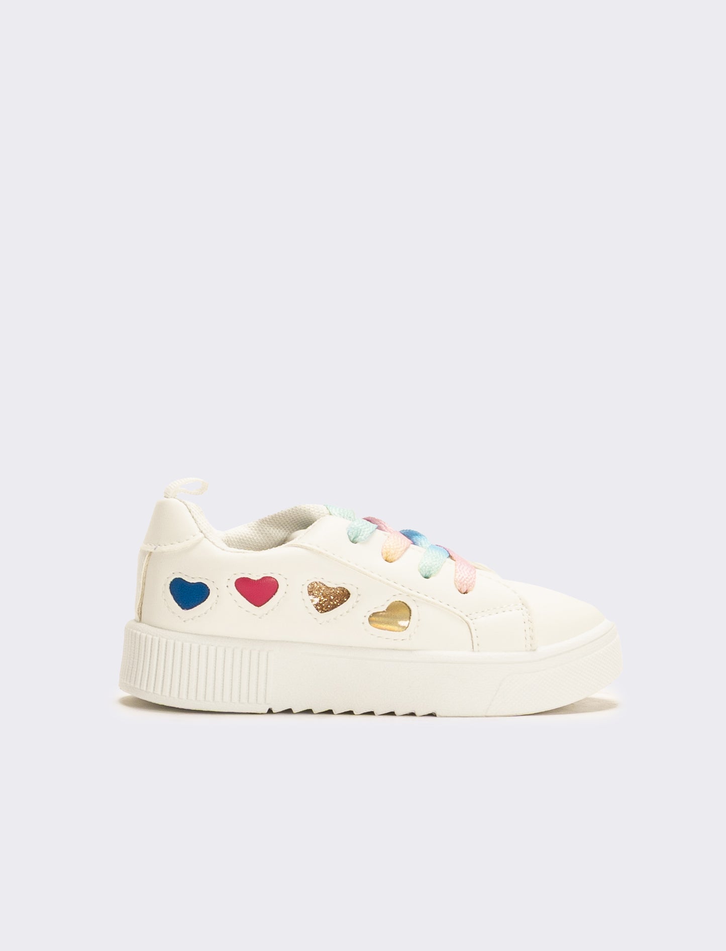 Sneakers da bambina con cuori - Bianco