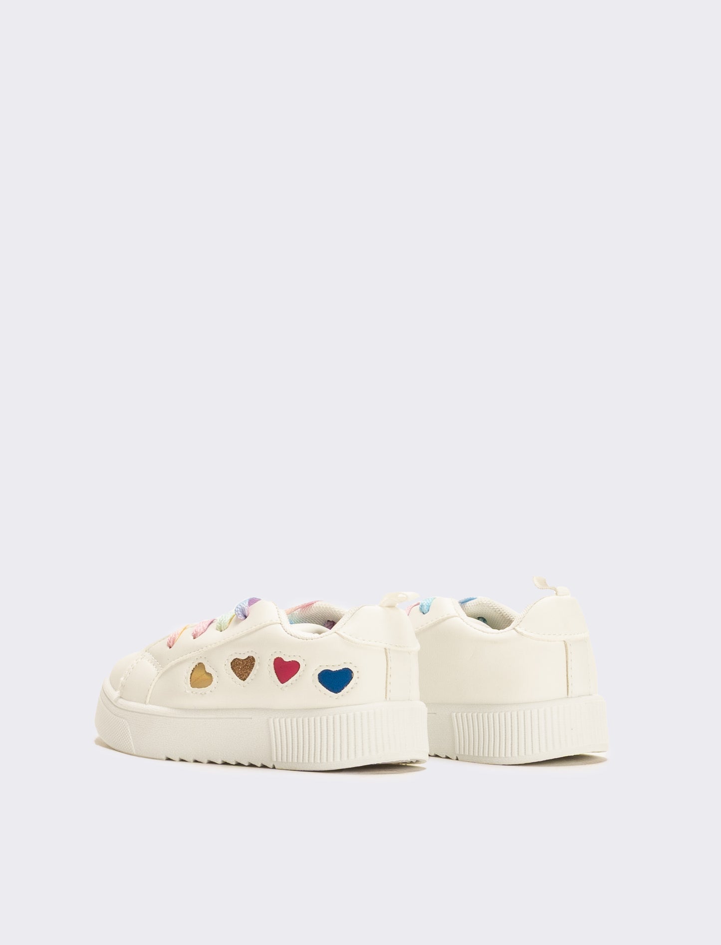 Sneakers da bambina con cuori - Bianco