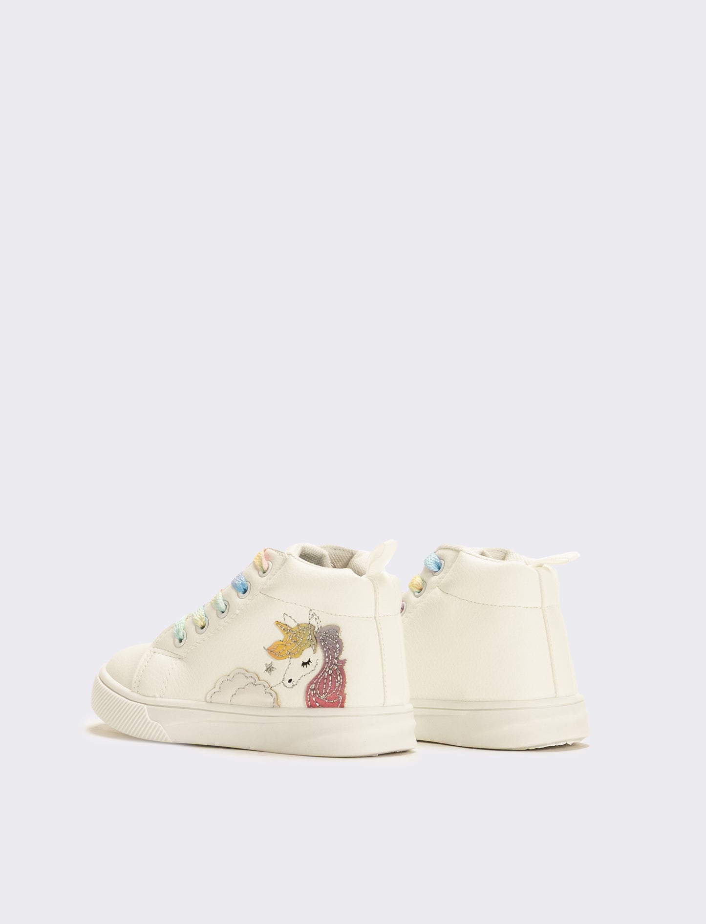 Sneakers unicorno da bambina - Bianco