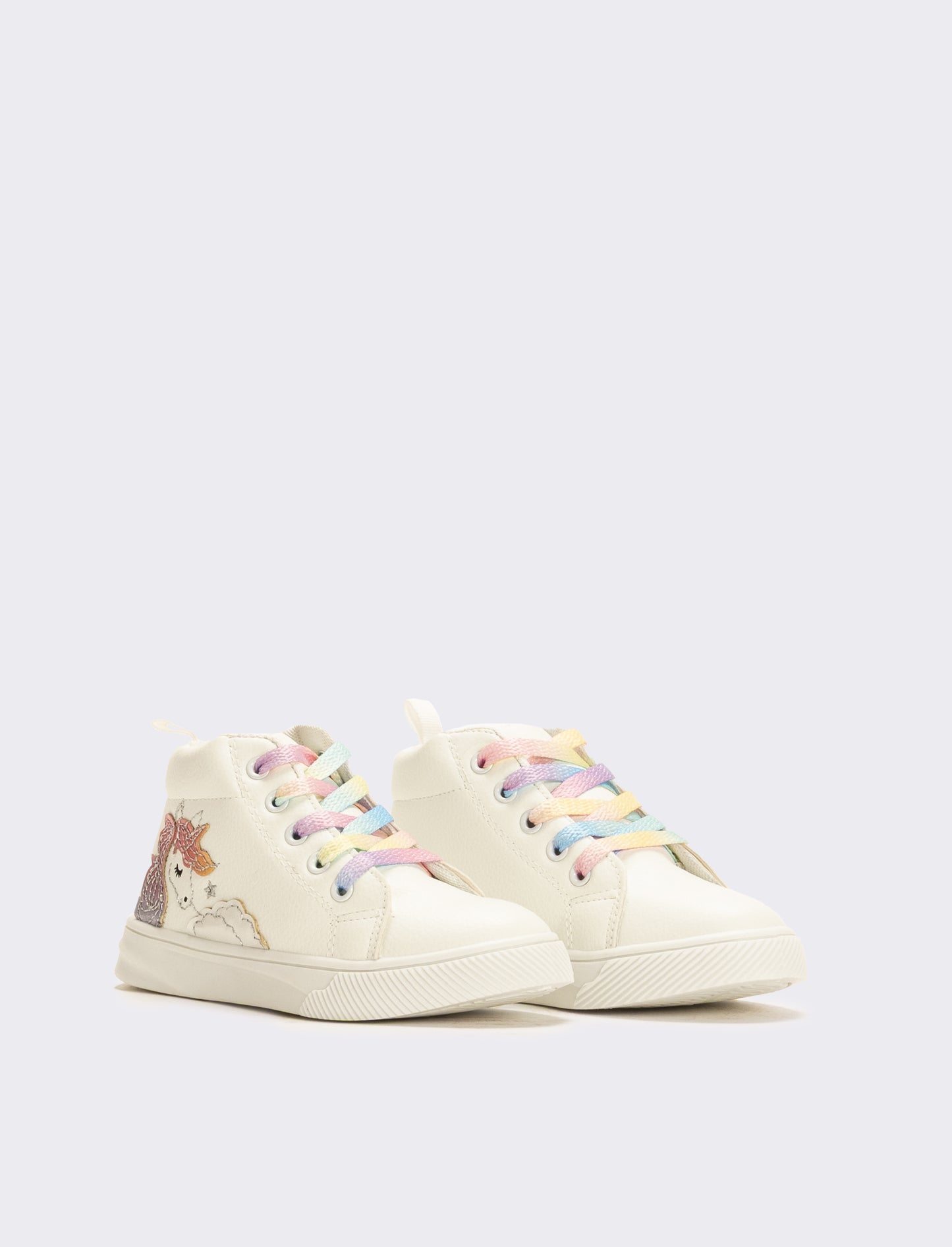 Sneakers unicorno da bambina - Bianco