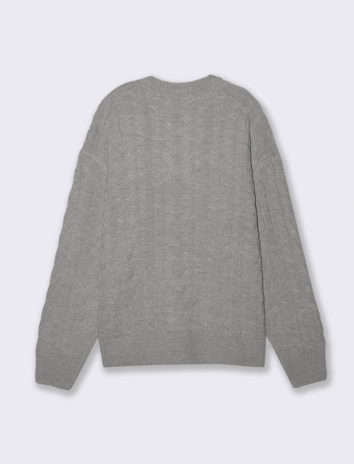 MAGLIA GIROCOLLO AD INTARSIO - Grigio mel.