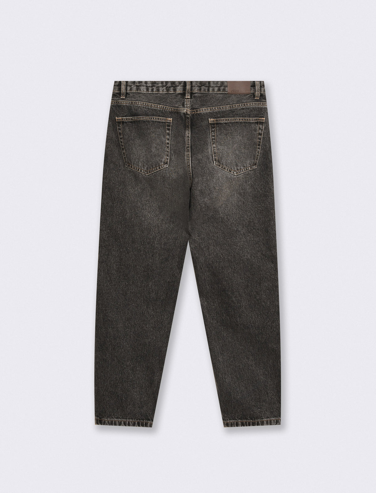 Black Straight Fit Jeans with Distressed Effect - Black