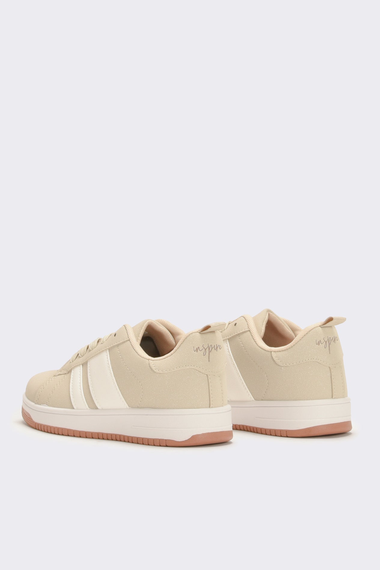 Sneakers da bambina con riporti - Beige