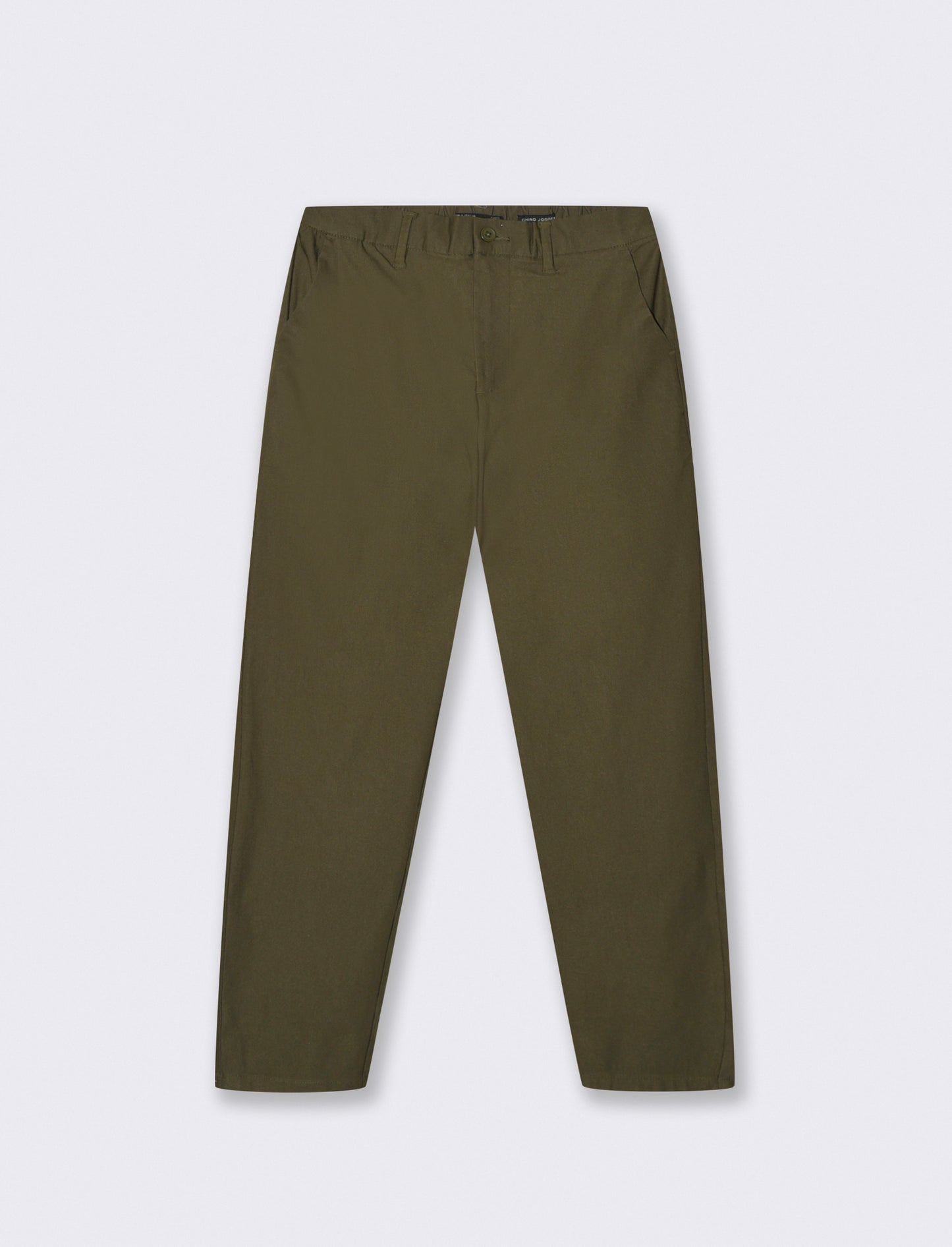 PANTALONI CHINO JOGGER IN TESSUTO TECNICO STRETCH - Verde militare