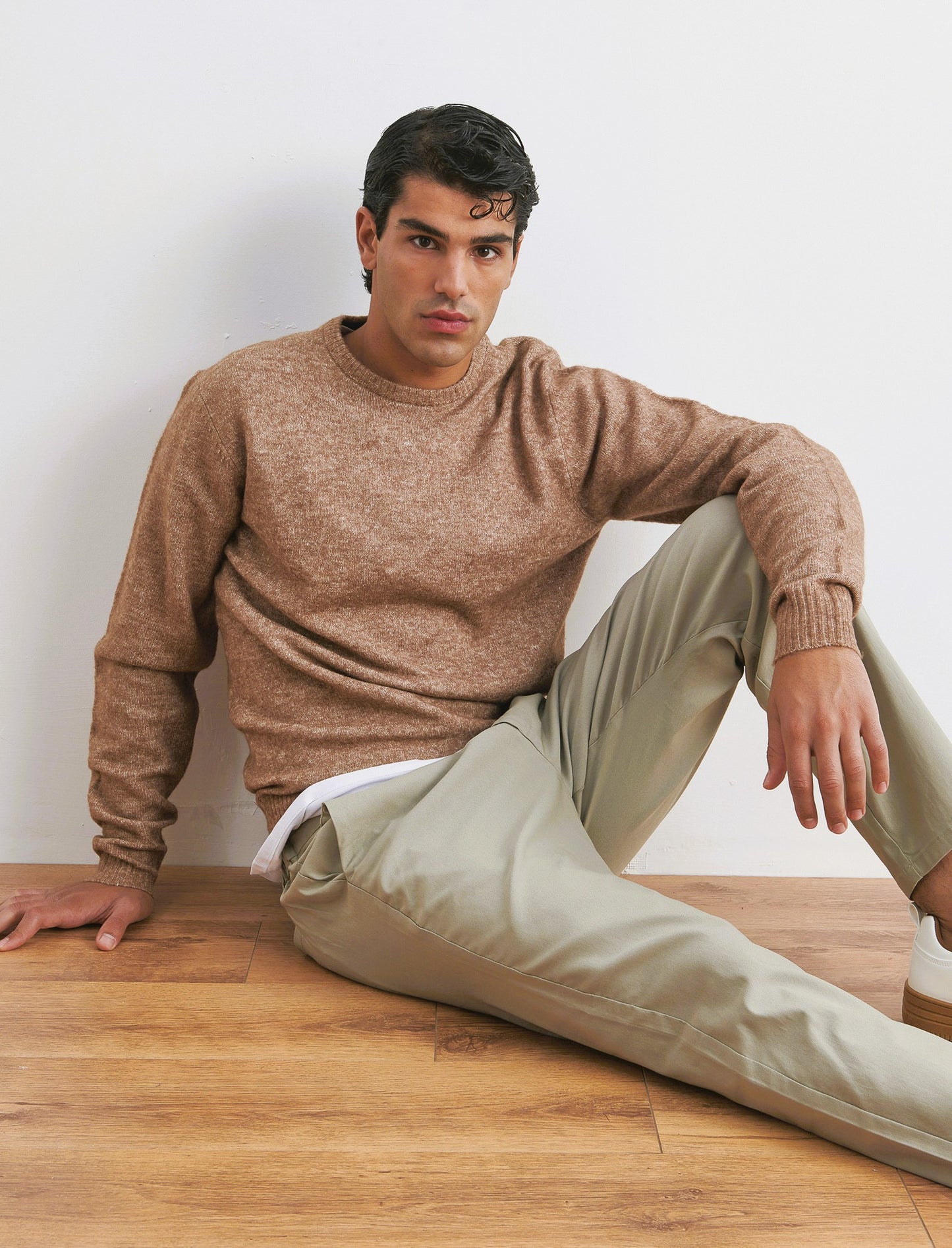 PANTALONI CHINO JOGGER IN TESSUTO TECNICO STRETCH - Beige