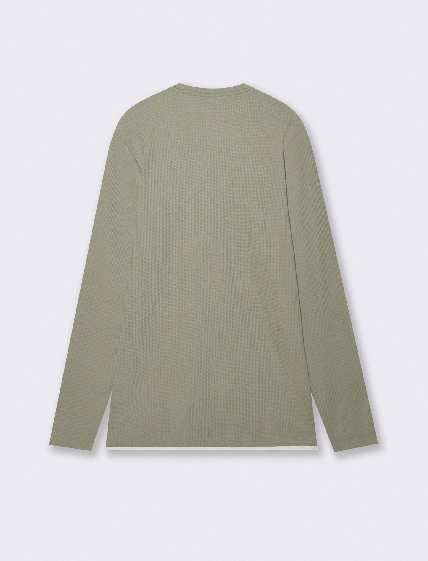 MAGLIA GIROCOLLO STRUTTURA WAFFEL - Verde salvia