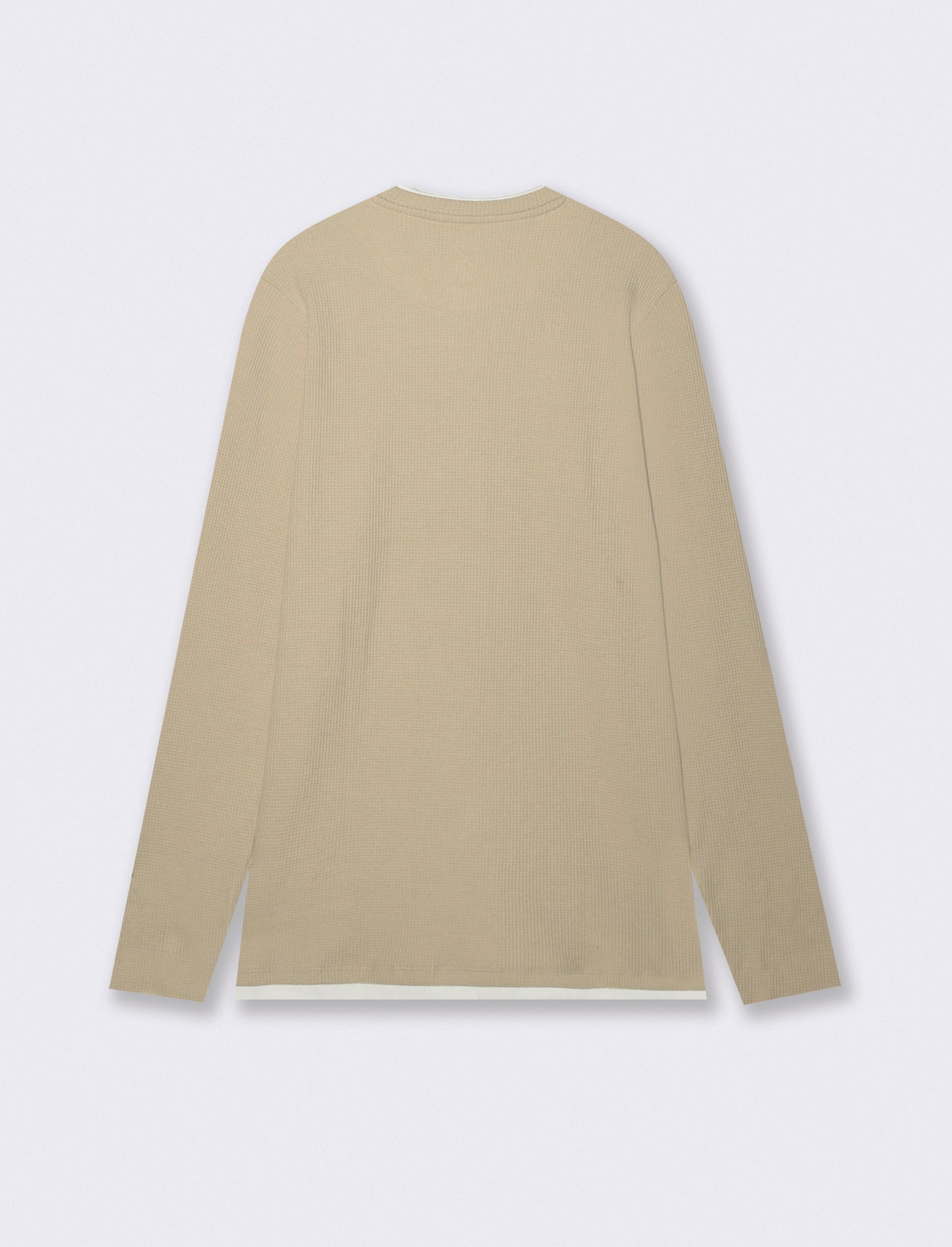 MAGLIA GIROCOLLO STRUTTURA WAFFEL - Beige