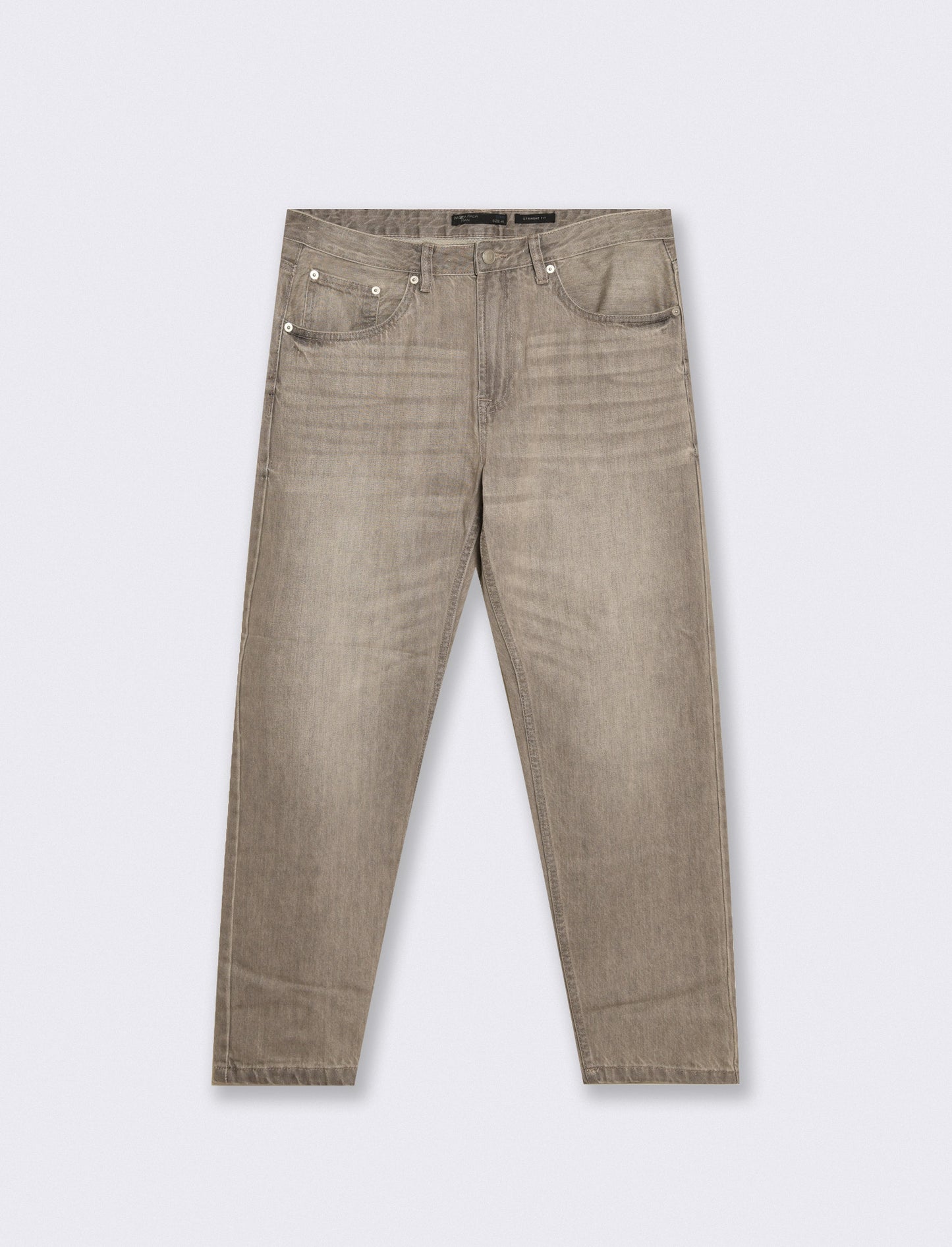 JEANS STRAIGHT FIT GRIGIO SLAVATO - Grigio