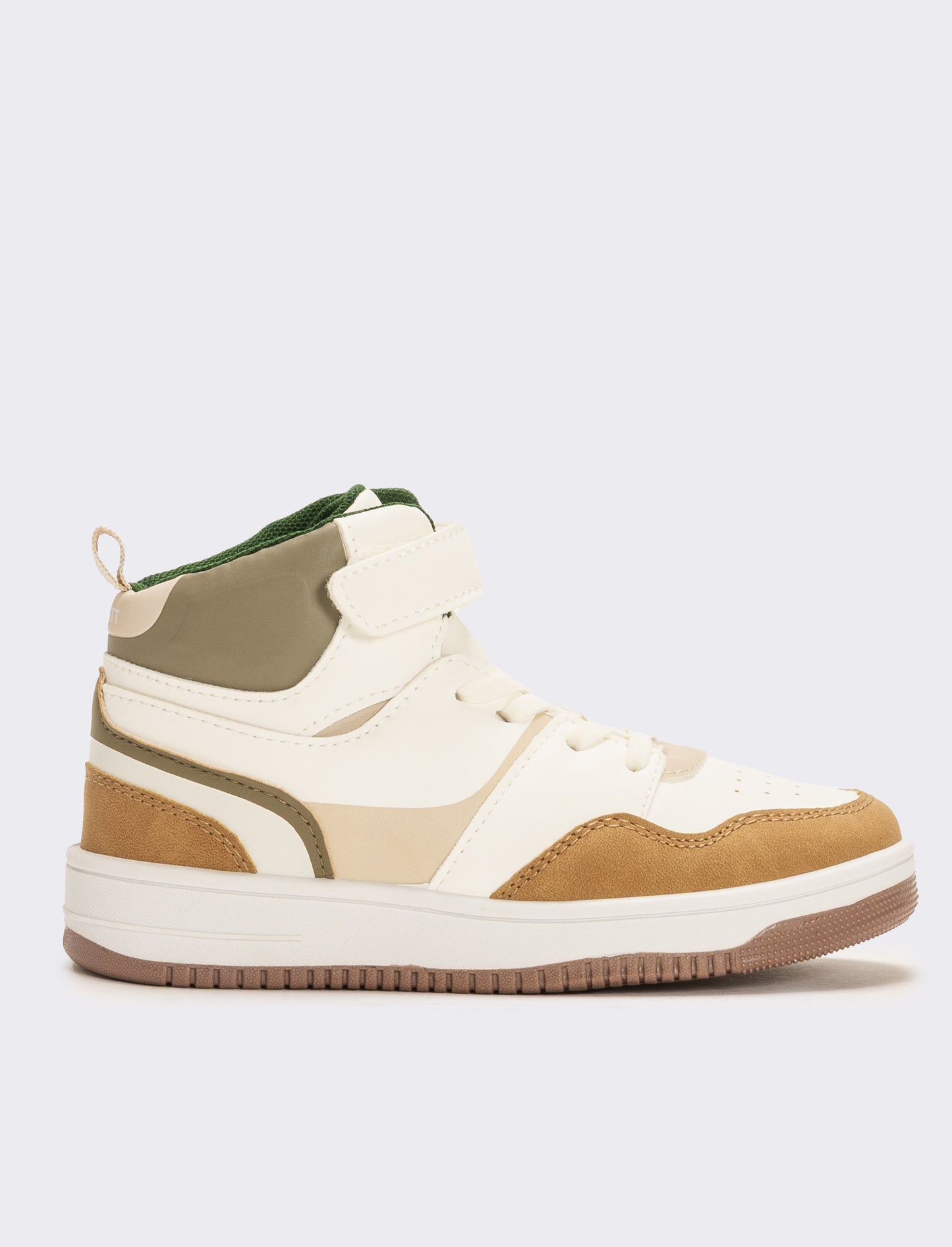 Sneakers a collo alto da bambino - Bianco-begie