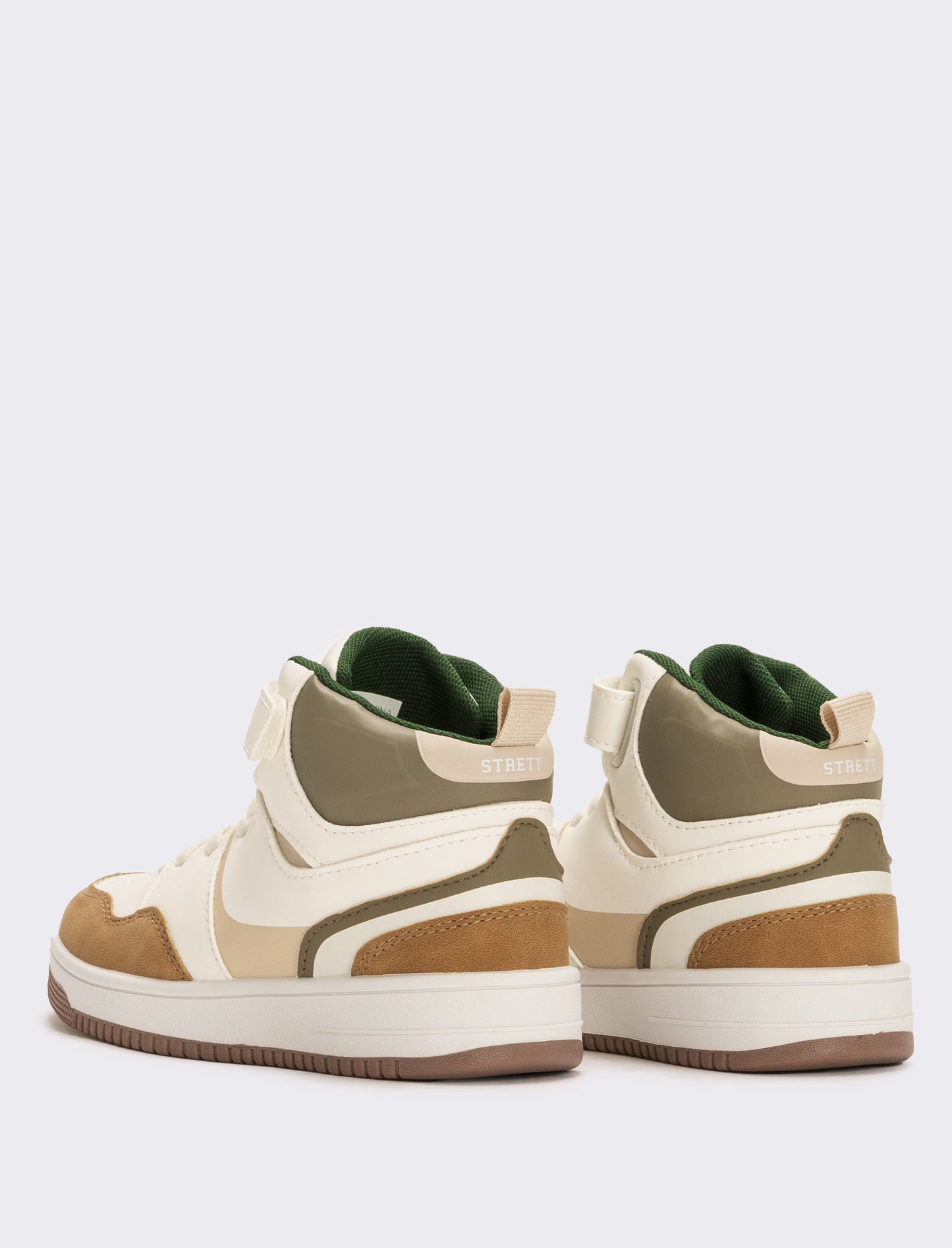 Sneakers a collo alto da bambino - Bianco-begie