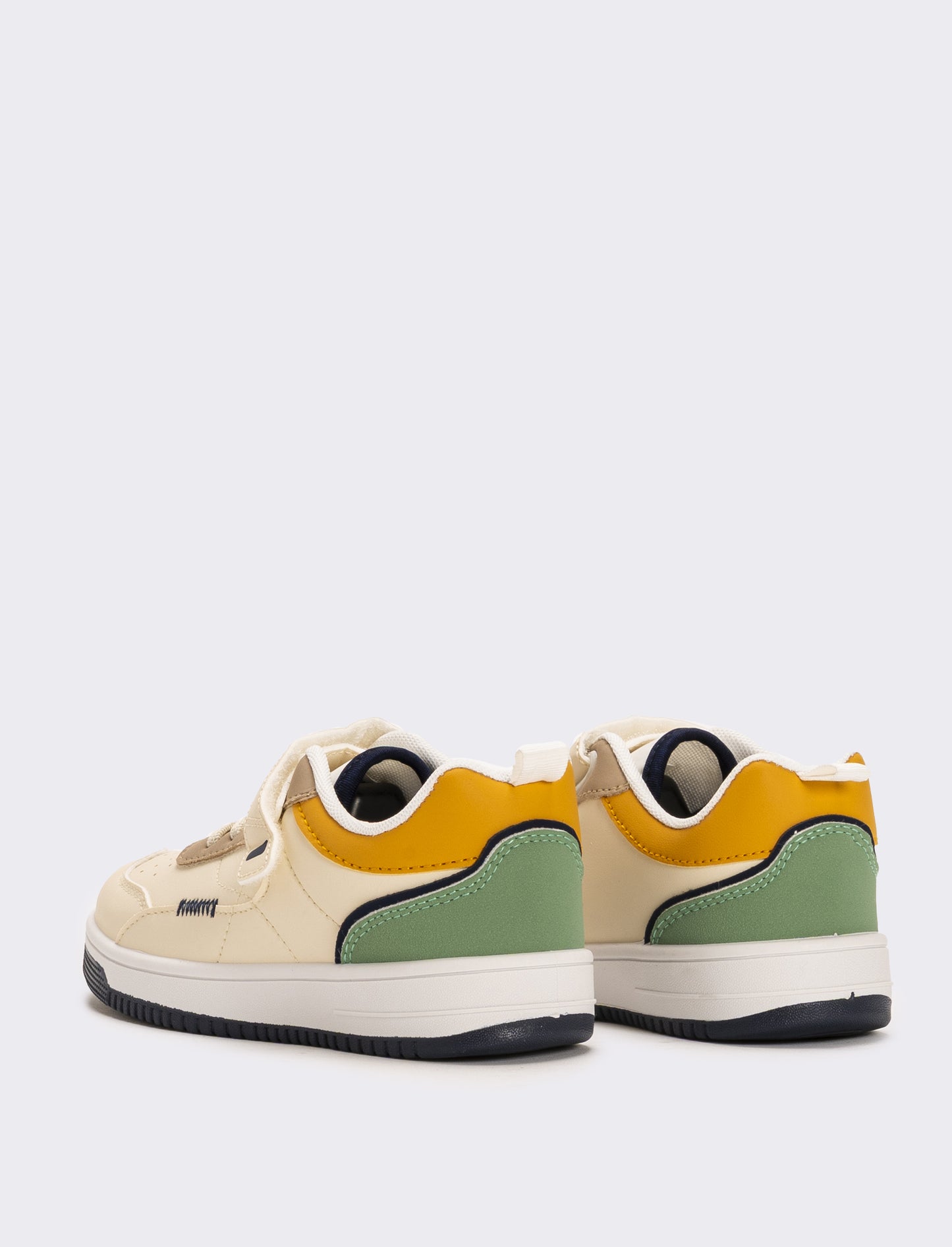 Sneakers con riporti multicolor da bambino - Bianco