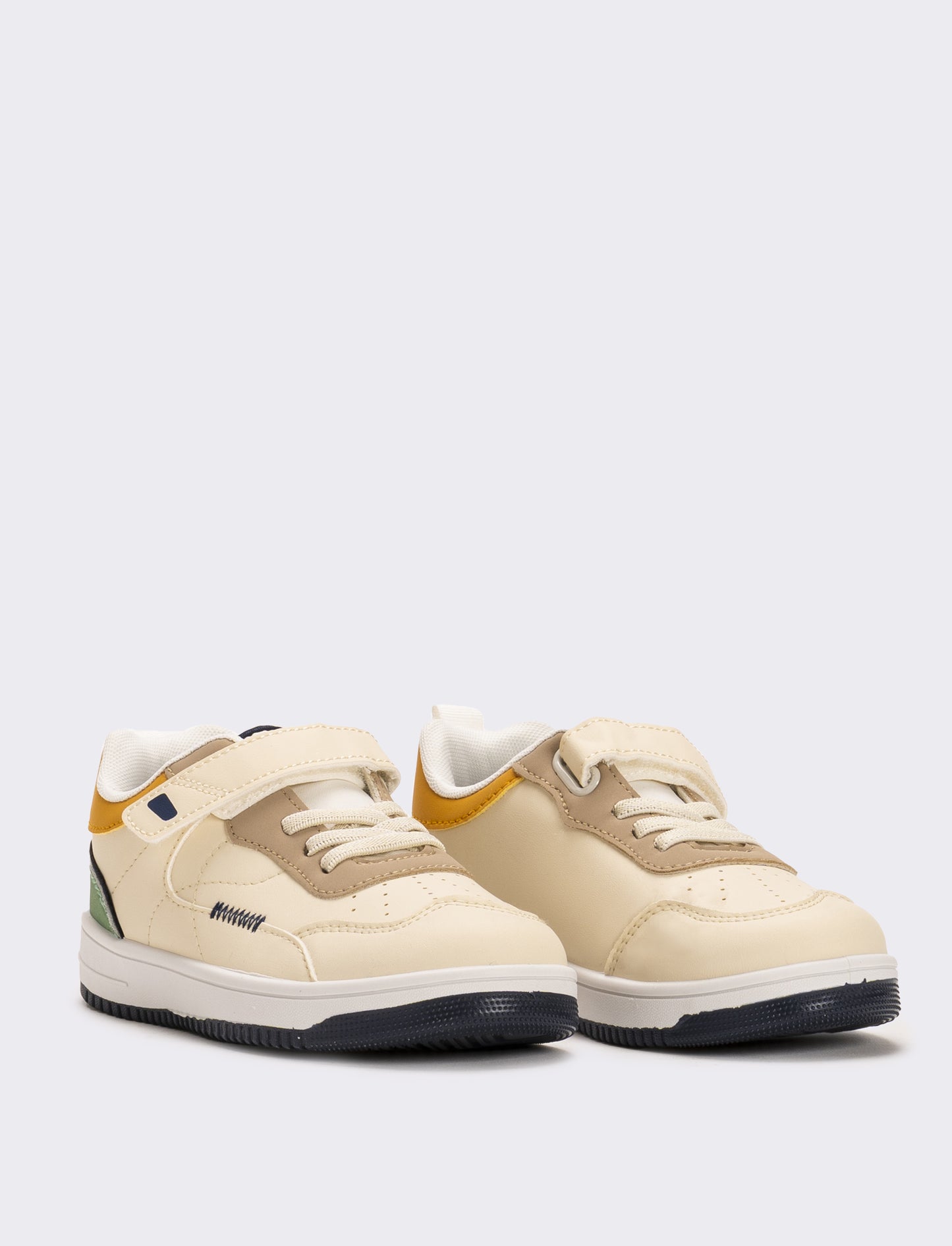 Sneakers con riporti multicolor da bambino - Bianco