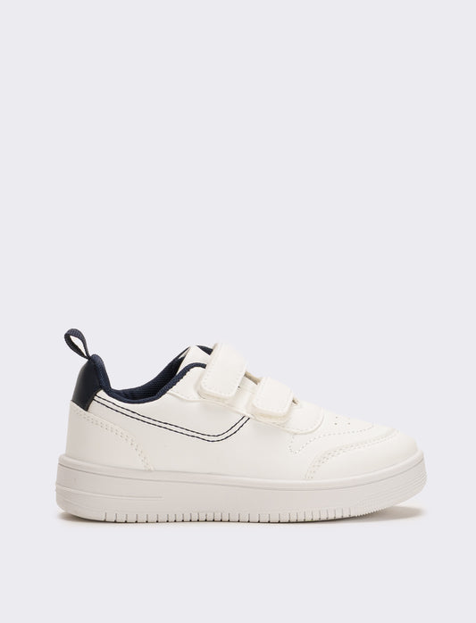Sneakers con fodera blu da bambino - Bianco