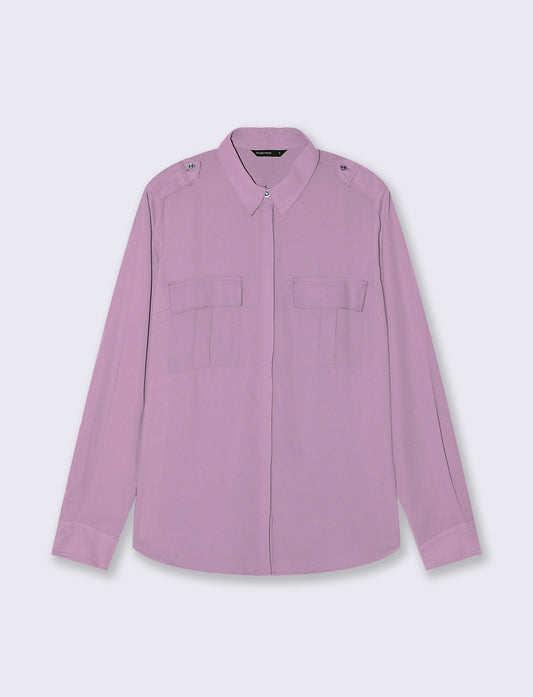 CAMICIA MANICA LUNGA - Viola malva