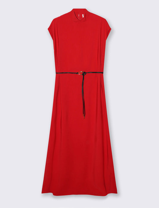 Vestito lungo con collo alto - Aragosta