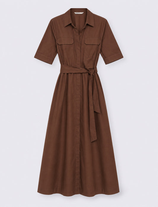 vestito lungo donna - Marrone