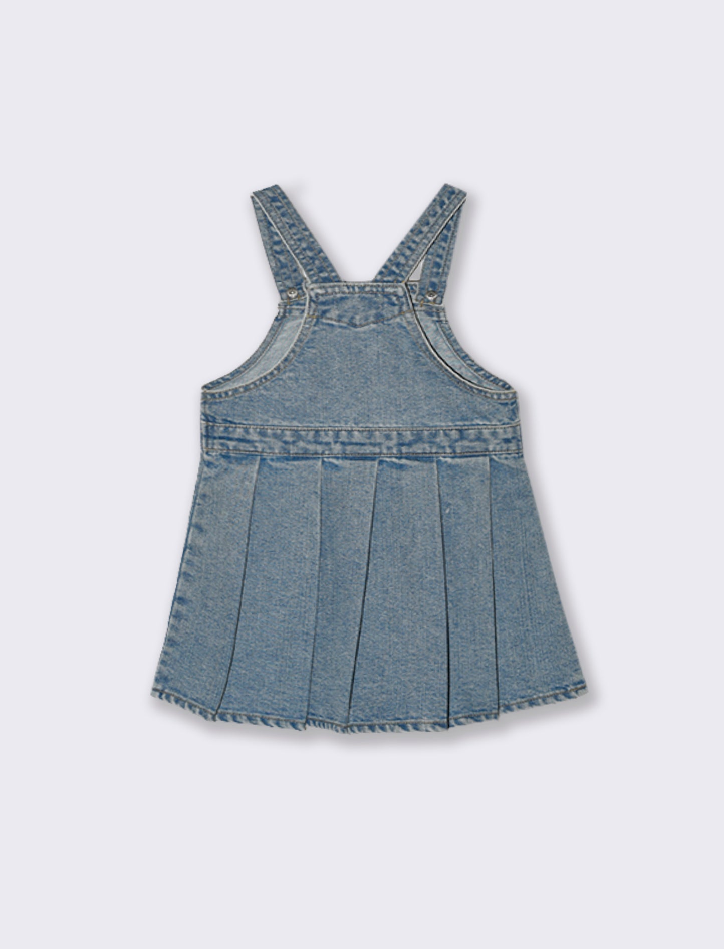 Salopette con gonna a pieghe - Denim