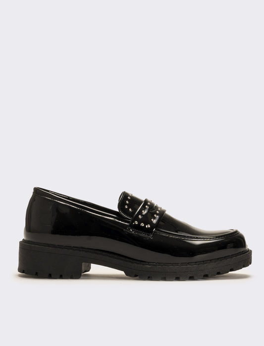 College con borchie da donna - Nero