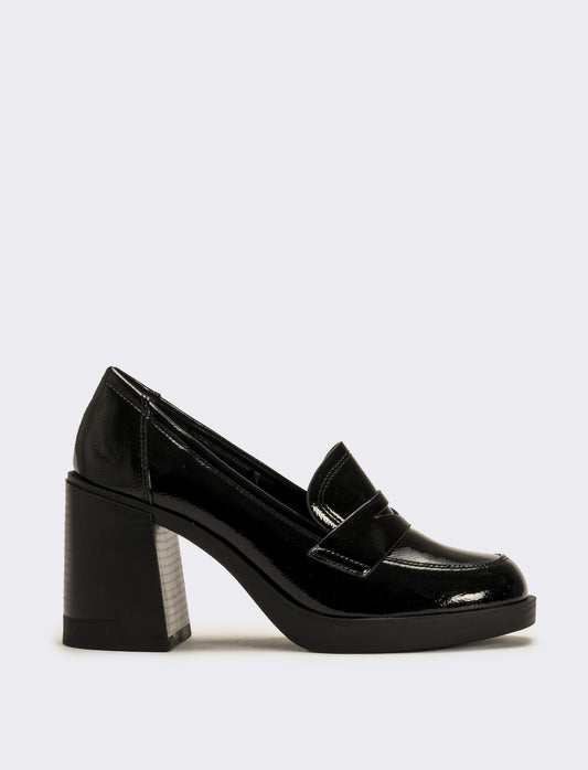 Mocassino da donna tacco alto - Nero