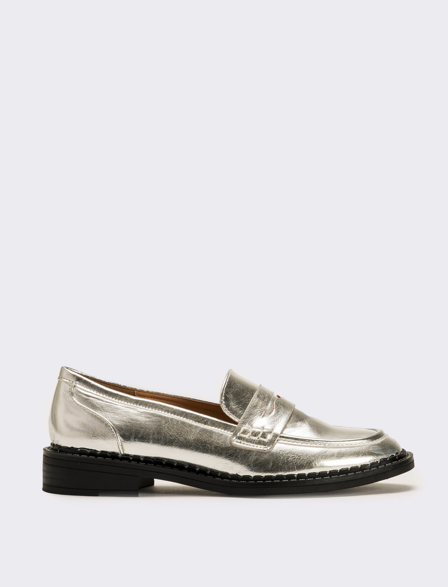 Mocassino argentato da donna - Argento