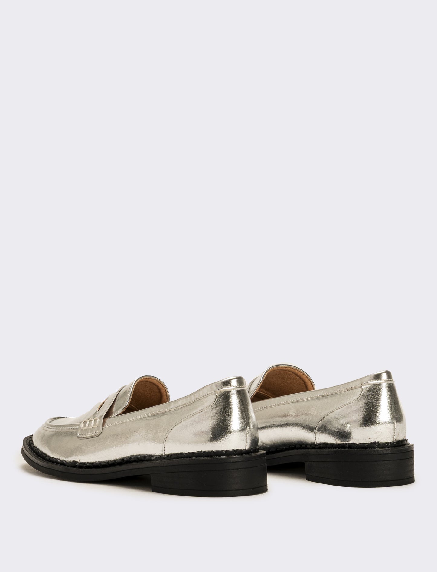 Mocassino argentato da donna - Argento