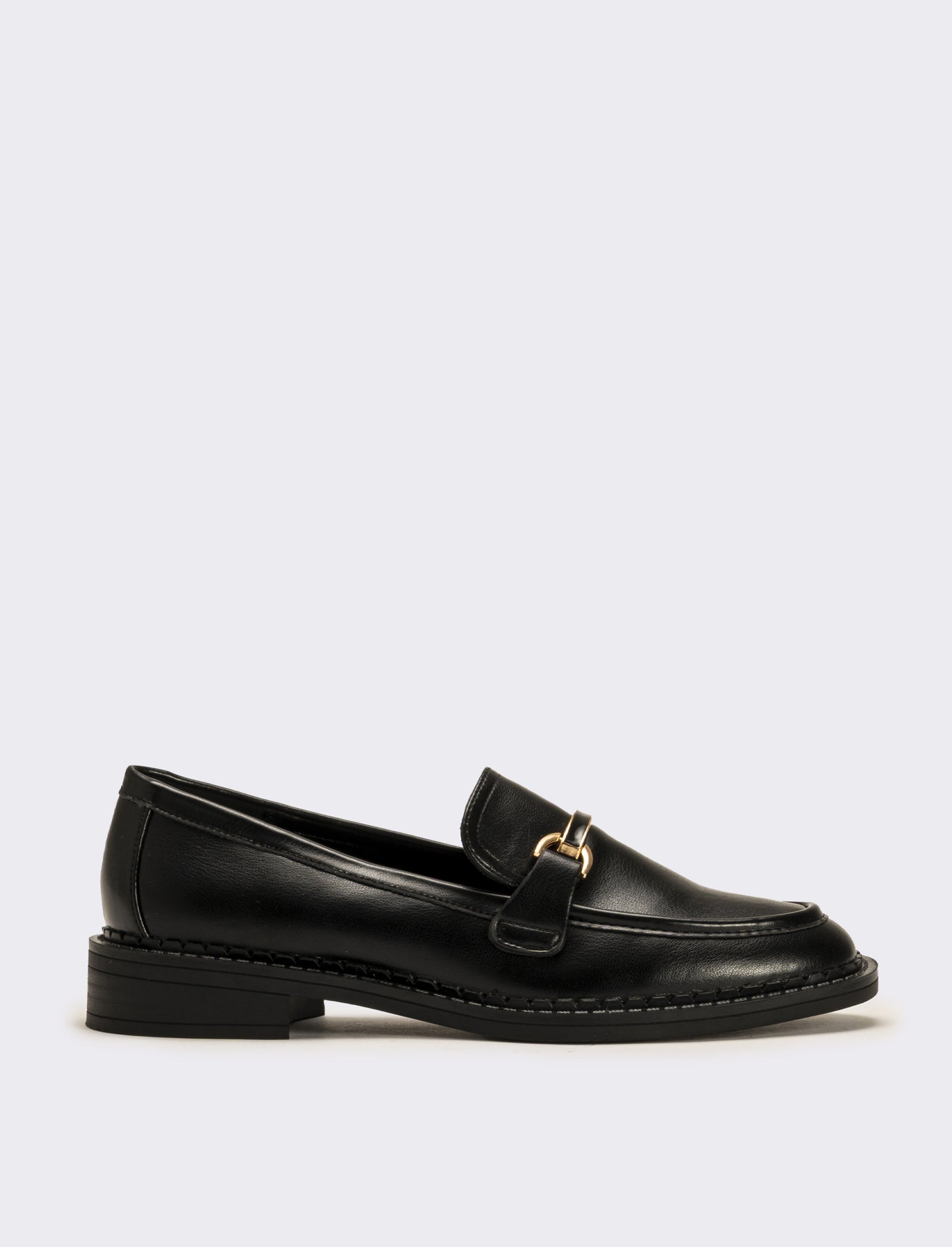 Mocassino con morsetto da donna - Nero