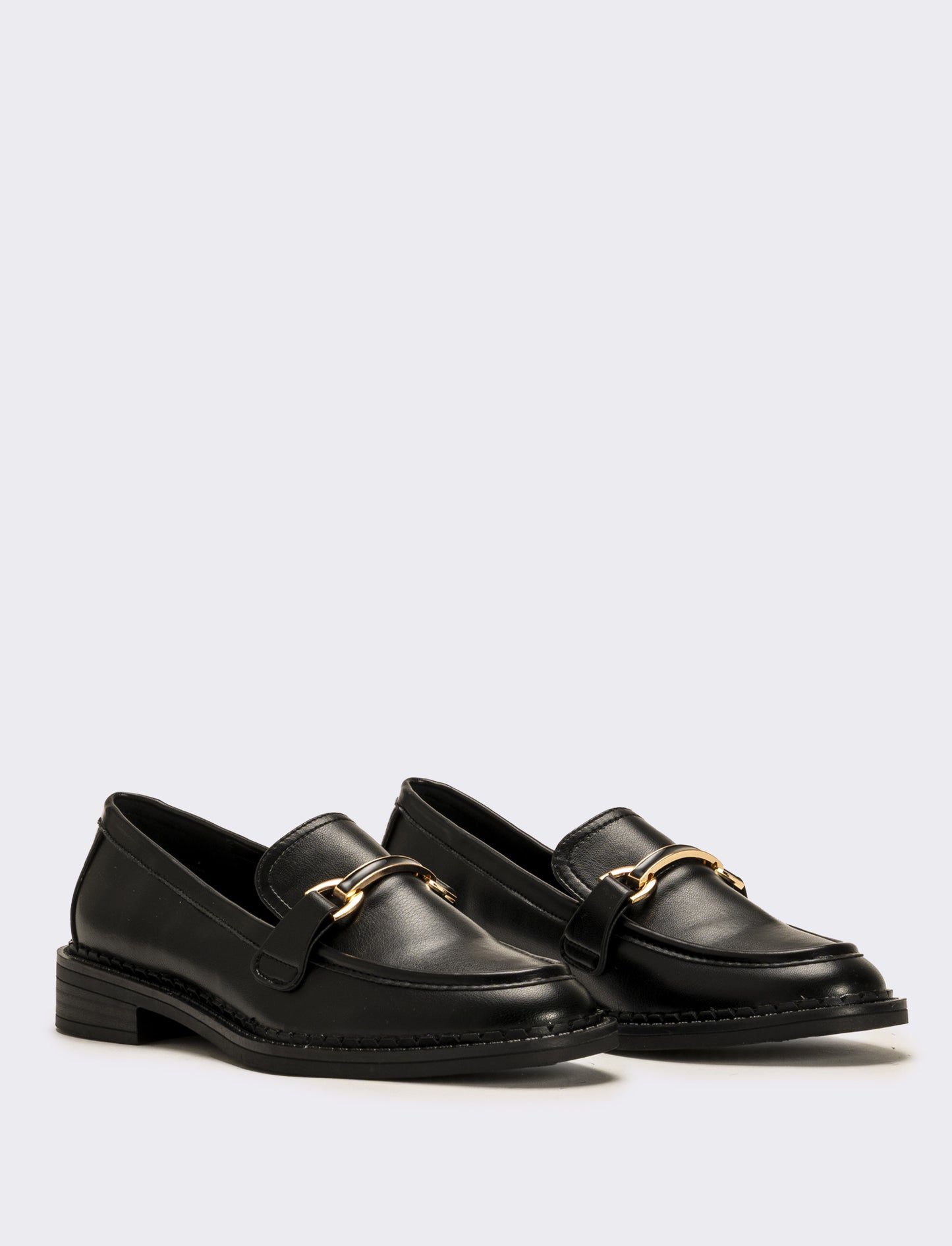 Mocassino con morsetto da donna - Nero