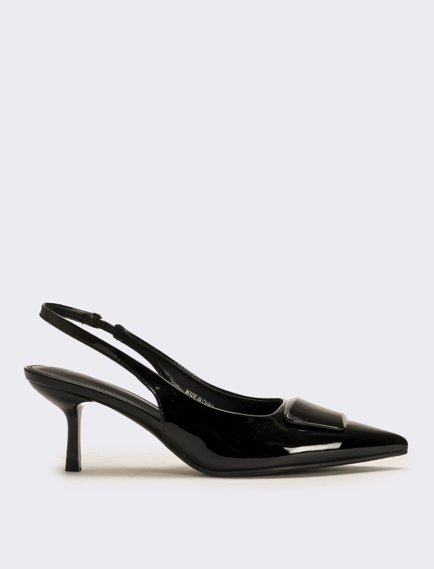 Slingback in vernice da donna - Nero