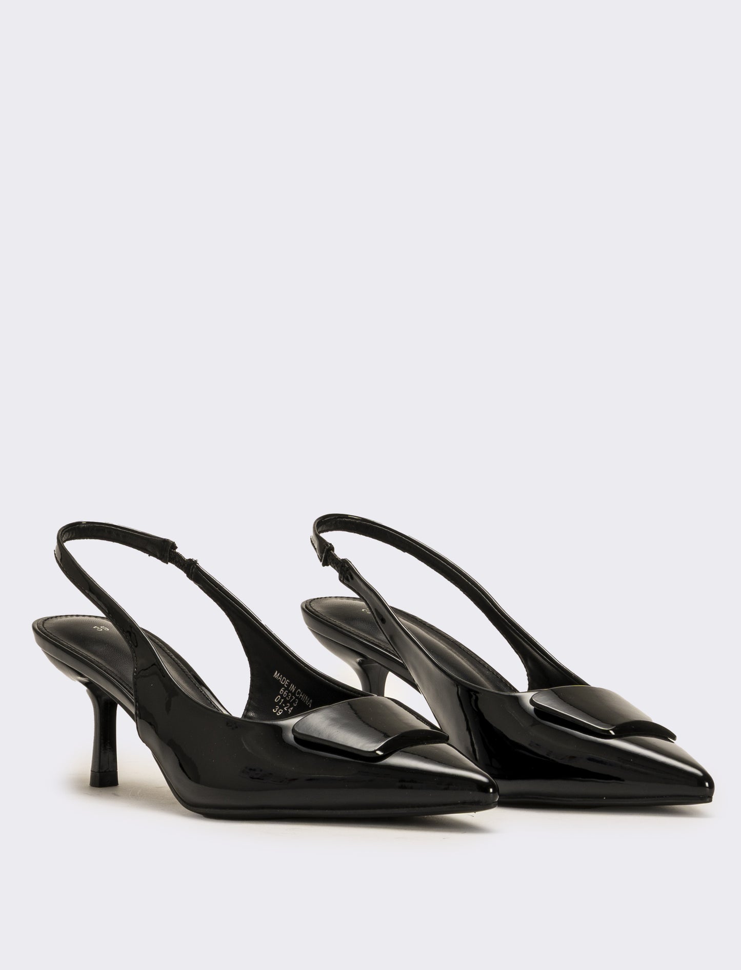 Slingback in vernice da donna - Nero