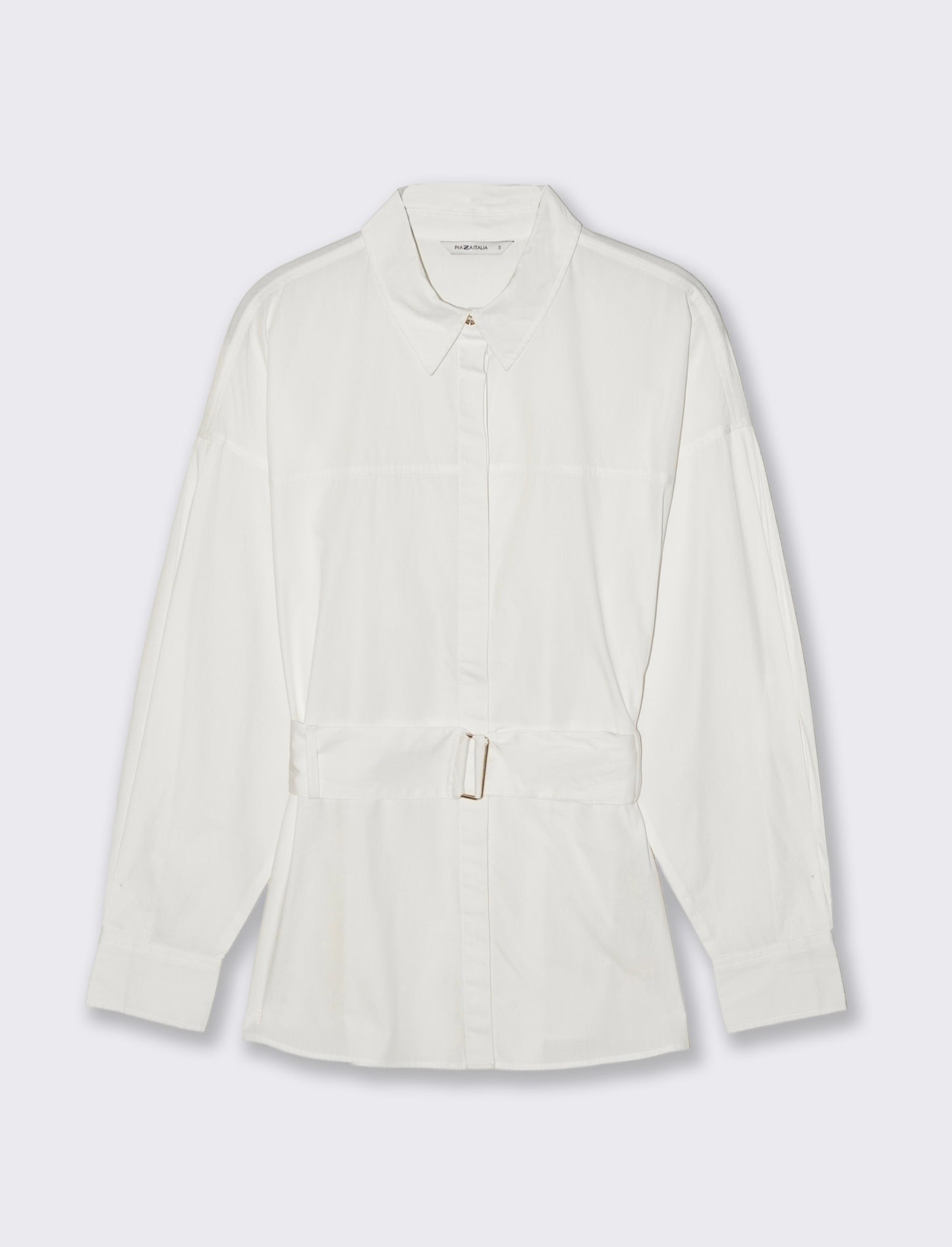 Camicia Manica Lunga con Cintura - Bianco