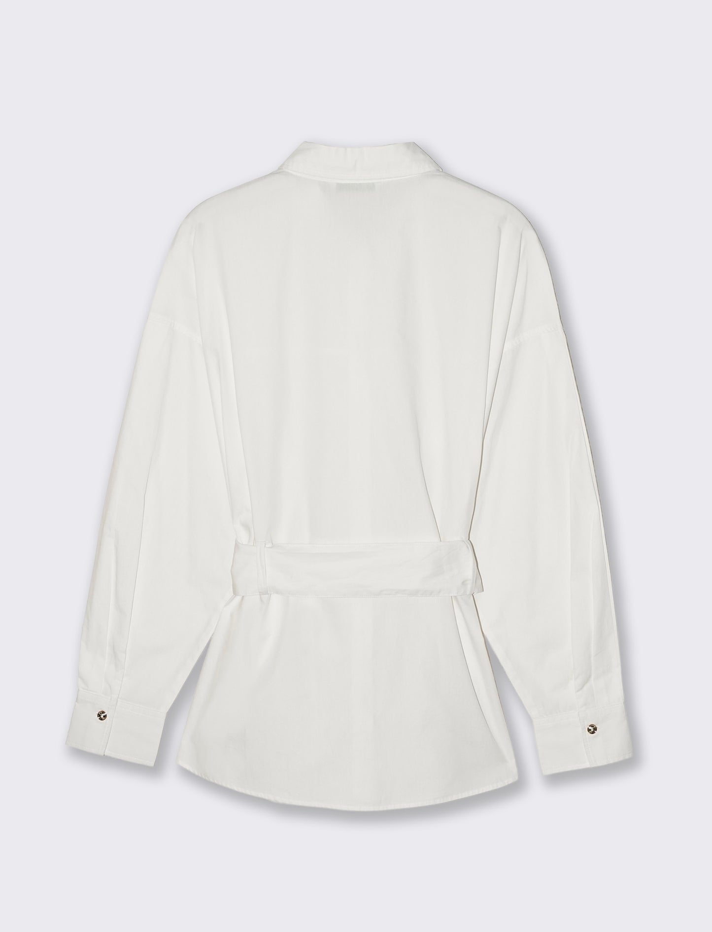 Camicia Manica Lunga con Cintura - Bianco