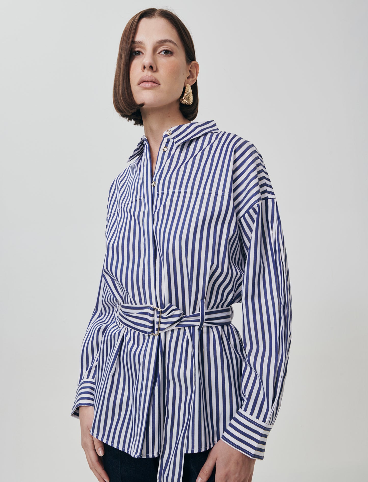 Camicia Manica Lunga con Cintura - var 1