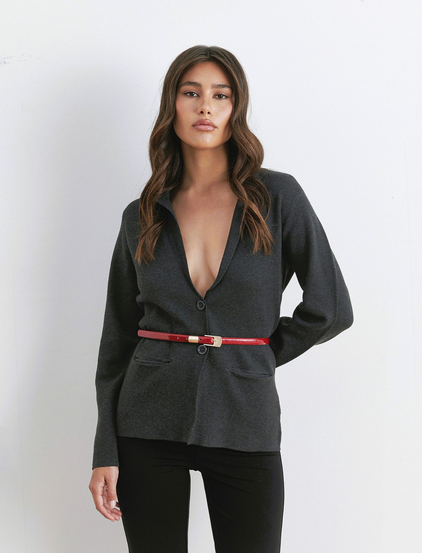 GIACCA IN MAGLIA - Antracite melange