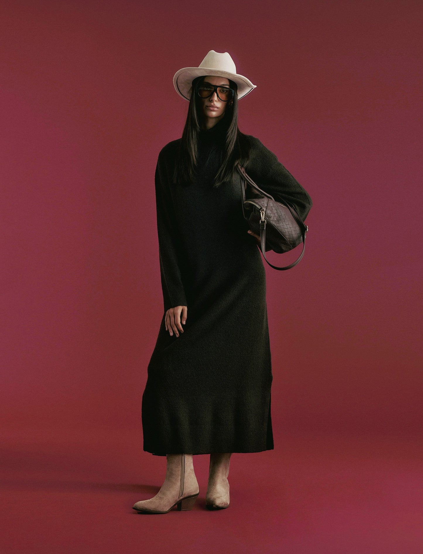 VESTITO IN  MAGLIA - Moro