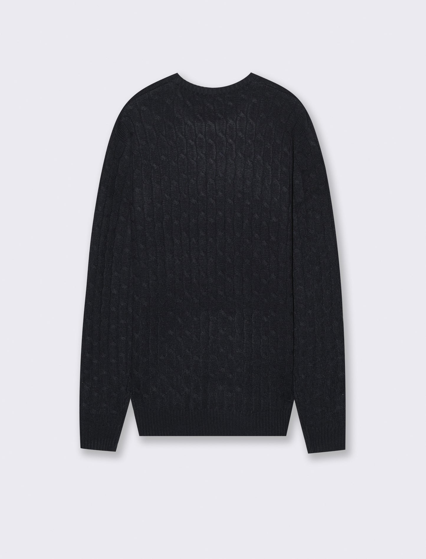 MAGLIA GIROCOLLO A TRECCE: - Blu