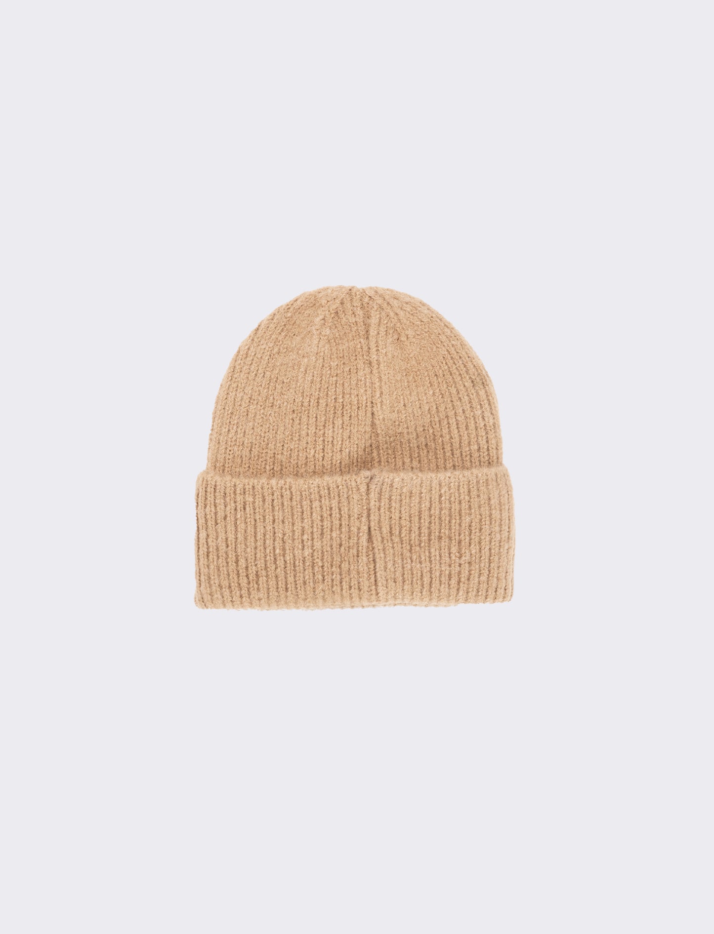 Cuffia neonato con risvolto e teddy - Beige