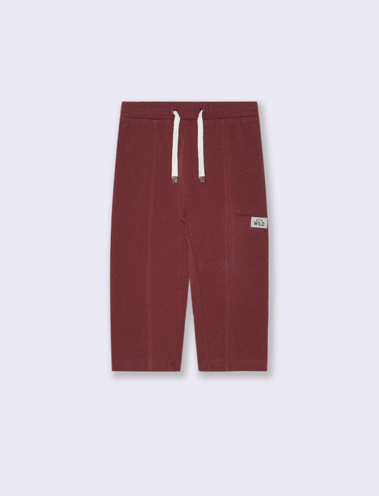 Jogger con tasca ed etichetta - Bordeaux