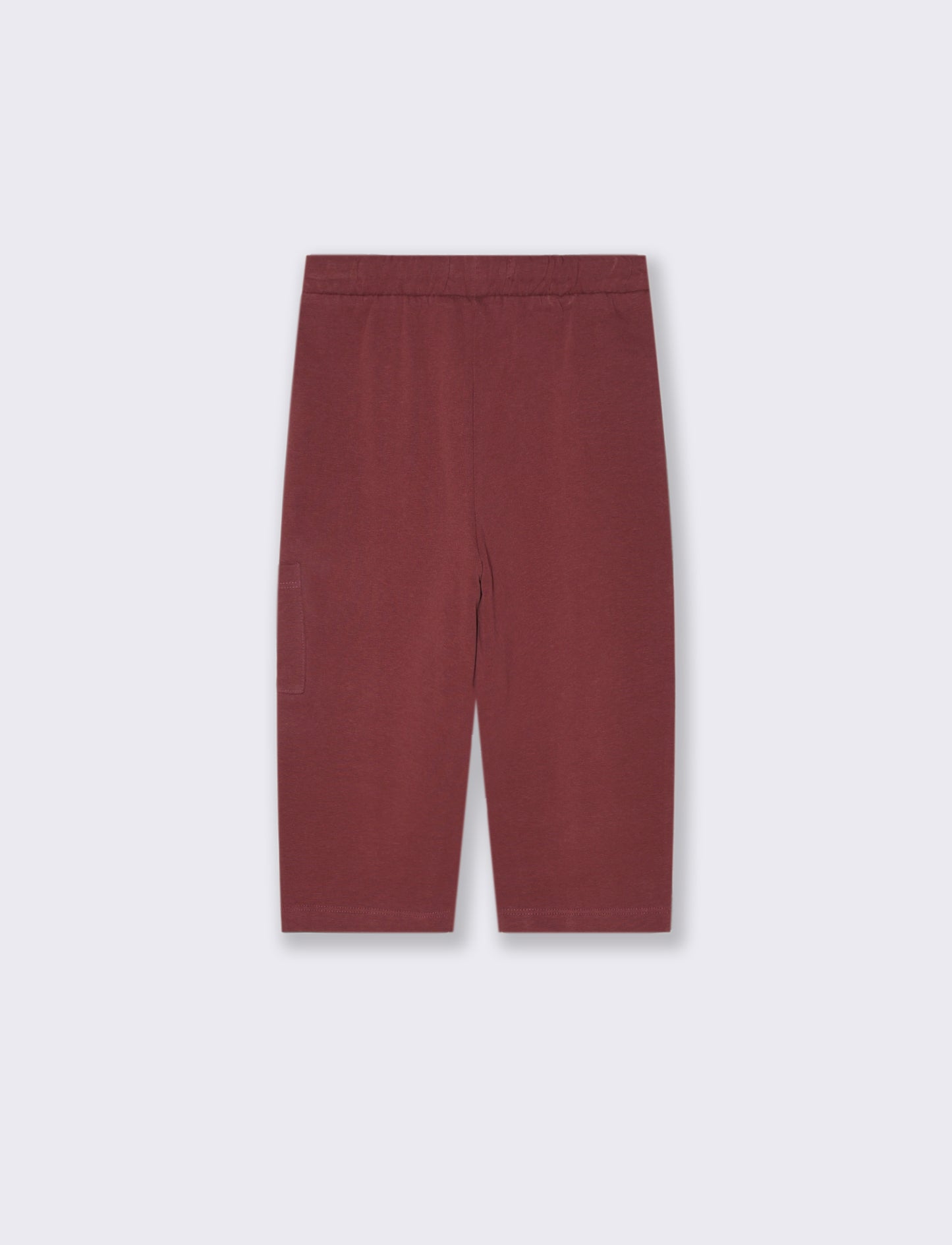 Jogger con tasca ed etichetta - Bordeaux