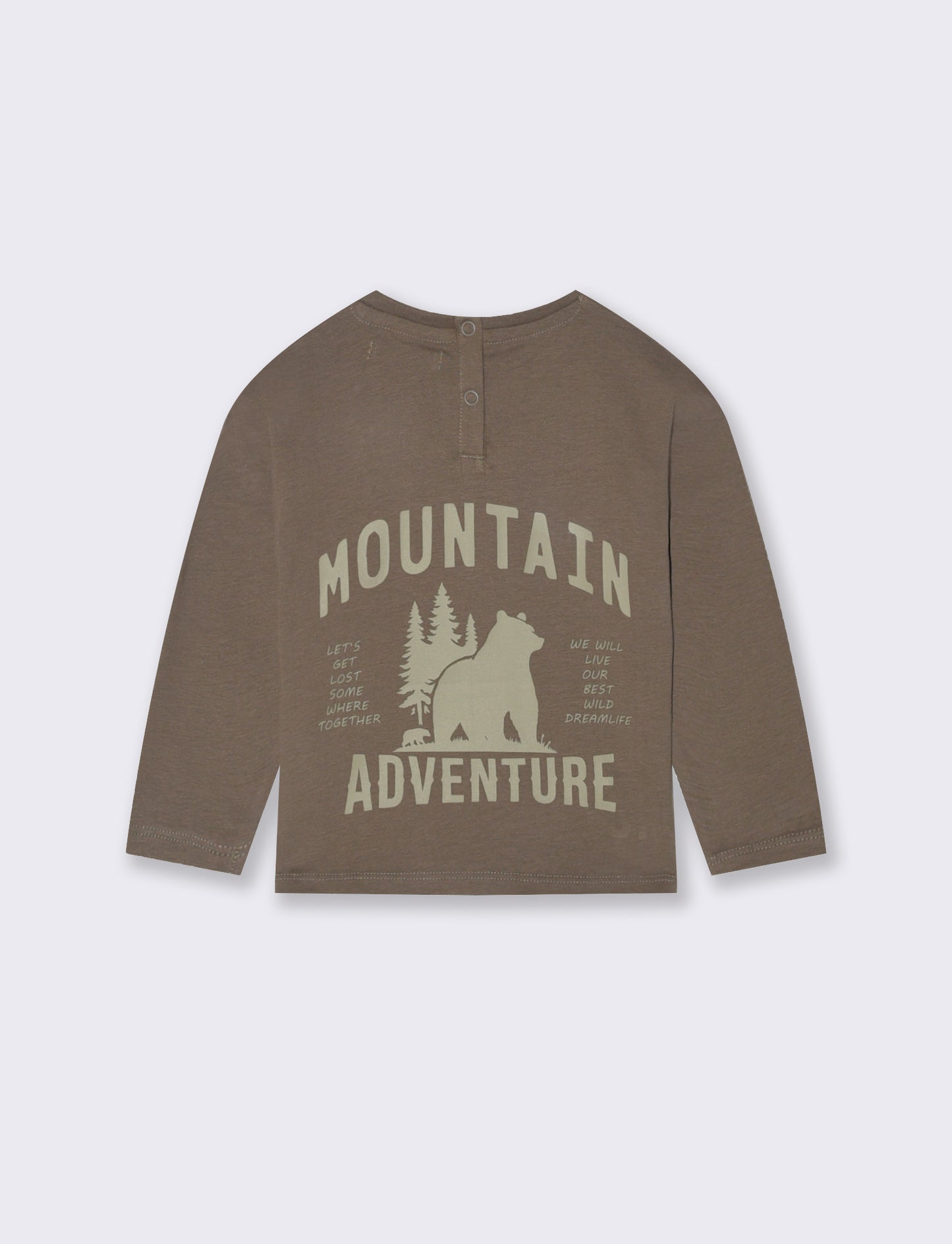 T shirt con tasca - Grigio fango