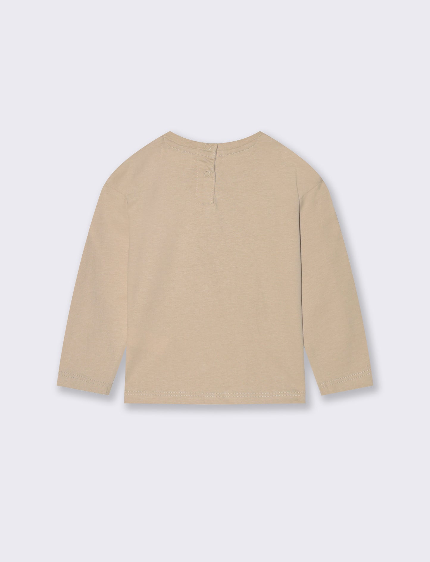 T shirt con patch applicato - Beige
