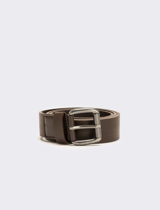 Cintura uomo fusto stampato - Marrone
