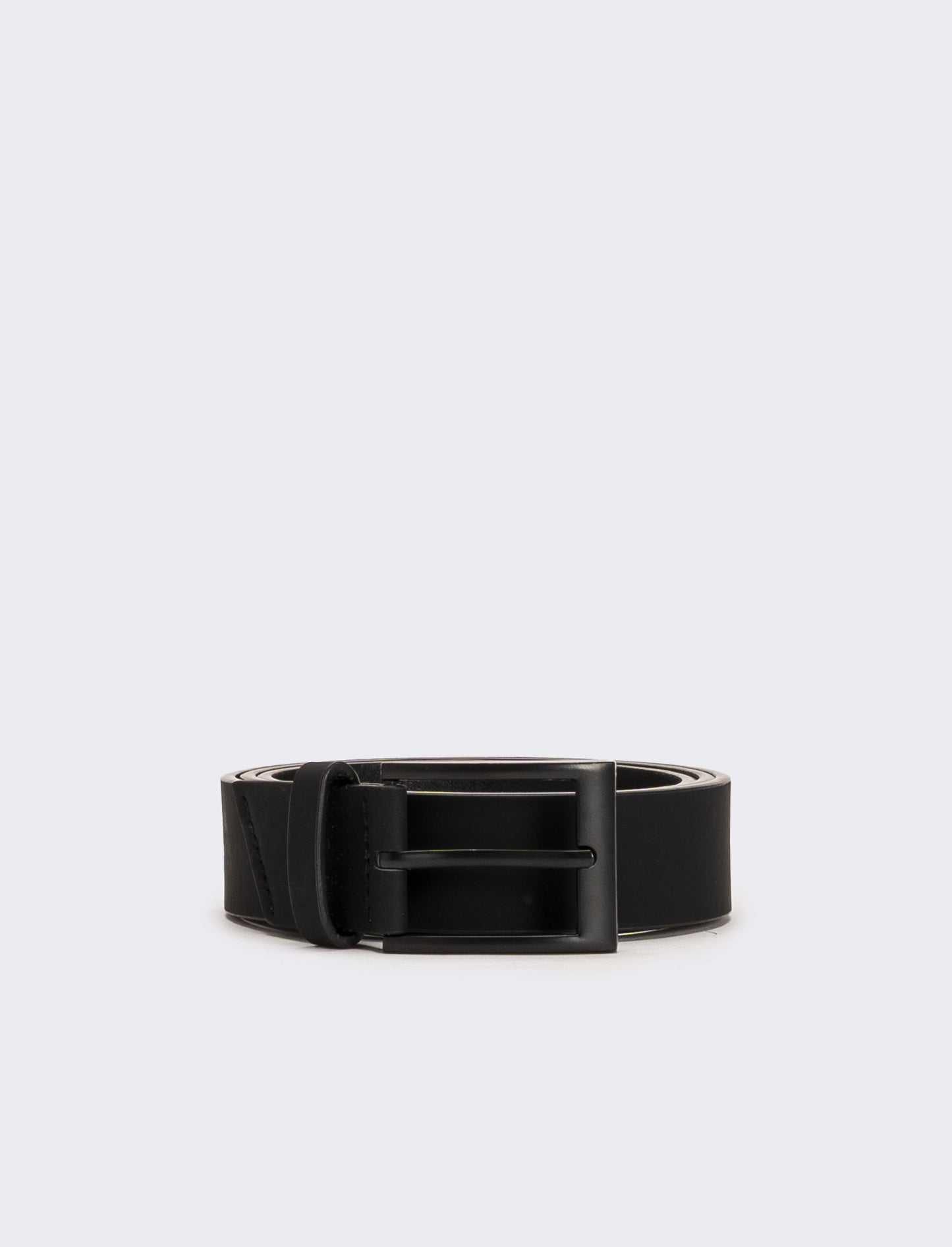 Cintura uomo casual fibbia nera opaca - Nero